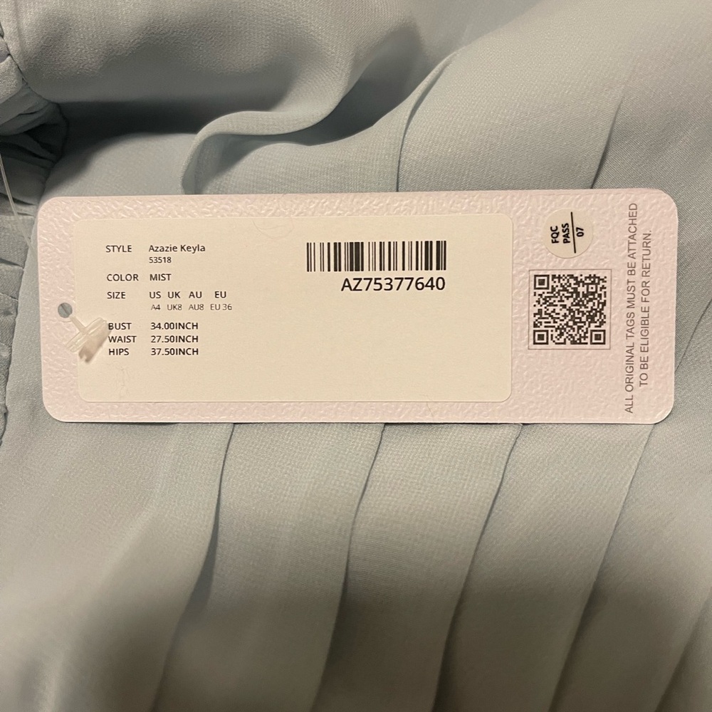 Azazie Keyla Bridesmaid Dress Size 4 NEVER WORN